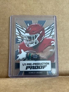 Kennedy Brooks Leaf Metal Football 1/1 Pre Production Proof - Picture 1 of 1