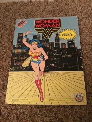 Vintage 1984 Craft Master DC Comics Wonder Woman 15 Piece Frame Tray Puzzle - Image 1 of 4