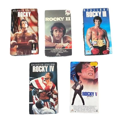 Rocky 1-5 VHS Lot VINTAGE VIDEO STORE 70S 80S 90S VHS - Imagem 1 de 2