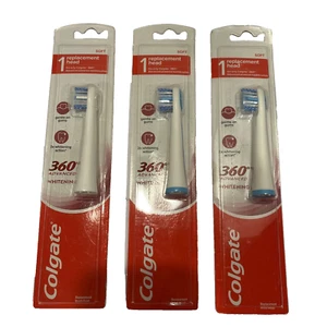 THREE Colgate 360 Advanced Whitening Replacement Toothbrush Heads Soft *NEW LOT - Picture 1 of 3