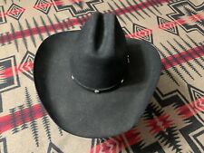 Vintage MHT WESTERNS Black Cowboy Hat 3X XXX Master Hatters of Texas USA Made