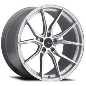 18x8 +35 Advanti Racing Hybris 5x115 Machine Face Silver Wheels (Set of 4) - Picture 1 of 2