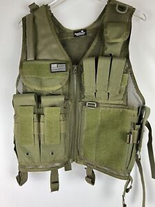 Lancer Tactical Airsoft Vest Cross Draw Green