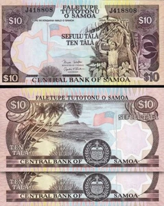 Samoa 10 Tala 2002, UNC, 2 Pcs PAIR, Consecutive, P-34b - Picture 1 of 4