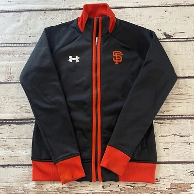 San Francisco Giants Under Armour Black Orange Full-Zip Jacket Women's Small - Image 1 of 4