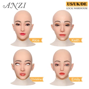 Silikon Crossdresser Maske Realistisch Female Mask Cosplay Kostümparty Halloween - Bild 1 von 16