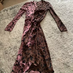 Diane Von Furstenberg Wrap Dress Silk Multicolor Printed Womens XS - Picture 1 of 8