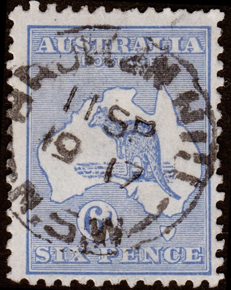 Australia Scott 48, Die II, Ultramarine (1915) Usado F, CV $8,75 M Foto 1 de 1
