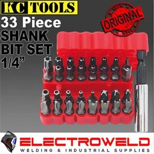 KC TOOLS 33 Piezas 1/4" Vástago Destornillador Juego de Brocas Destornillador Hexagonal Estrella - Imagen 1 de 4