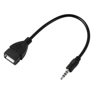 Cable de carga adaptador convertidor adaptador de audio auxiliar macho de 3,5 mm a USB 2.0 hembra - Imagen 1 de 5
