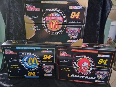 6-1998 Racing Champions (3) Juegos de 2 autos 1/24 #94 Bill Elliott McDonald's Foto 1 de 4