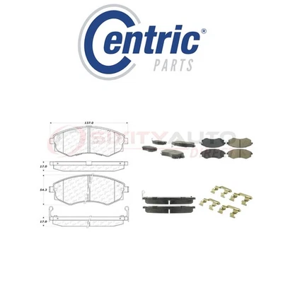 Centric Semi Metallic Brake Pads w Shim for 1990-1995 Nissan Axxess 2.4L L4 uv - Image 1 of 4
