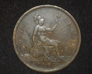 GREAT BRITAIN 1864 PLAIN 4  PENNY KM749.2 CHOICE VERY FINE 35~K29 - Picture 1 of 2