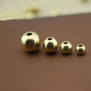 10pcs Brass Beads Metal Beads Smooth Spaced Beads DIY Jewelry Accessories - Picture 1 of 3