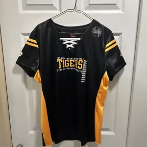 Mizzou Tigers Shirt Womens X-Large Black & Gold Sequins Team App. New - Picture 1 of 9
