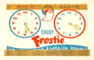 Vintage NOS 1950's Frostie Open / Close Clear Plastic Door Sign Soda / Root Beer - Picture 1 of 6