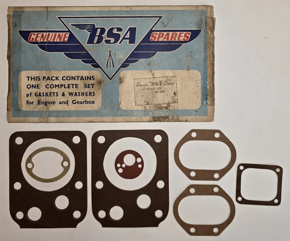 Juego de juntas BSA (incompleto); modelo 1951 C11 00-3007 Foto 1 de 1