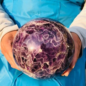 5.76LB Natural Dreamy Amethyst ball Quartz crystal Sphere Crystal Healing 302 - Picture 1 of 16