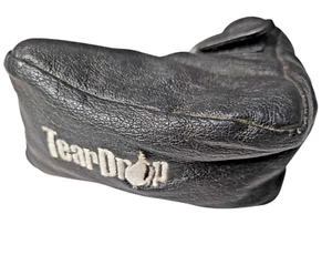 TearDrop Golf Genuine Black Leather Blade Putter Headcover W/Neck Strap Closure - Picture 1 of 10