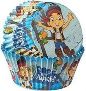 Jake and the Neverland Piraten Cupcake Verpackung 50ct und Plektren 24ct Backförmchen - Bild 1 von 2