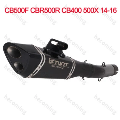 For Honda CBR500 CBR500R CB500X CB500F CB400 Muffler Exhaust System 13-19 — 第 1/4 张图片