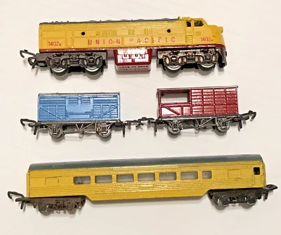 Tren de carga eléctrico Lone Star Treble-O de colección MOTOR + 3 VAGONES Union Pacific Foto 1 de 4