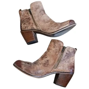 Diba Distressed Leather Double Zip Jalapeno Boot Size 8M - Picture 1 of 12
