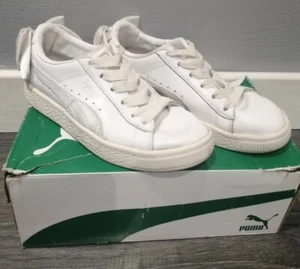 Scarpe da ginnastica Puma bianche per bambini e ragazze taglia UK 1 - Foto 1 di 9