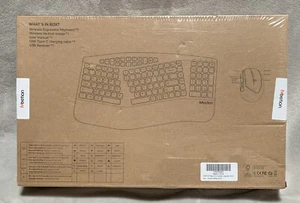 MEETION Director-B Black Ergonomic Computer Keyboard & Mouse Wireless Combo Set - Photo 1/7
