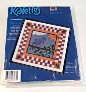 Kidlettes BLUE BIRD Needlepoint Kit 8x8" 2001 Factory Sealed - Picture 1 of 7