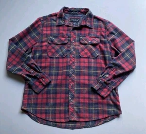 Jared Lang Herren Größe L rot schwarz kariert Flanell L/S Knopf Tasche Hemd EUC - Bild 1 von 21