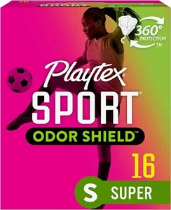 Playtex Sport Odor Shield Tampons-Regular & Super Absorbency 16 count *NEW* - Picture 1 of 5