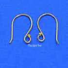 14K Solid Yellow Gold Petite 23 Gauge Earwire 12mmx12mm (2 pieces) PAIR