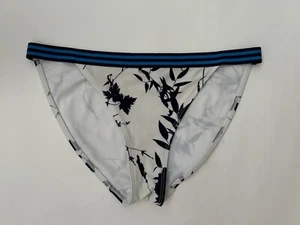 Ted Baker London Off White Navy Printed Swimsuit Bikini Bottoms Size L - Picture 1 of 6