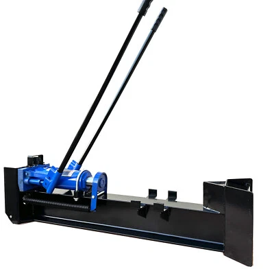 12 Ton Manual Hydraulic Wood Log Splitter Horizontal Full Beam Steel Splitting - Image 1 of 4