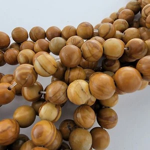 Wood Grain Jasper Beads Tigerskin Gemstone Smooth Round Beads 4mm 6mm 8mm 10mm - Picture 1 of 16