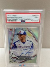 2022 Topps Finest Moments Autograph Refractor Freddie Freemen PSA 9
