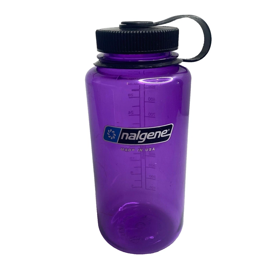 Botella de agua Nalgene púrpura 32 oz libre de BPA-hecha en EE. UU.-boca ancha- Foto 1 de 4