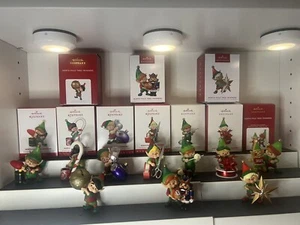 HALLMARK Keepsake ornaments 10 series NORTH POLE TREE TRIMMERS 2013-2023 - Picture 1 of 7