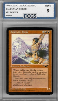 1996 MTG Alliances Balduvian Horde Graded FCGS 9 MINT! - Image 1 of 2