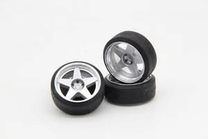 Compomotive Silber Aluminium Felgen Radsatz 16 Zoll SD Felgen 1/18 Modellbau - Bild 1 von 1