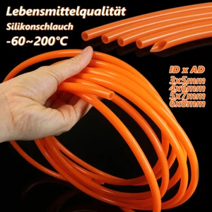 Orange red silicone hose food law milk hose coffee milk water - Picture 1 of 10