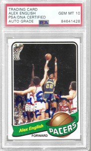 1979-80 TOPPS ALEX ENGLISH #31 ROOKIE GEM MINT 10 PSA/DNA AUTOGRAPH