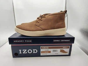 IZOD-Men's PALMER-Memory Foam/Lightweight-Chukka Boot-BROWN-Size 11-NEW IN BOX - Picture 1 of 9
