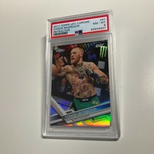 Conor McGregor 2017 Topps Chrome UFC Refractor Card #97 PSA 8