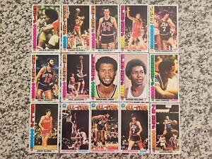 1976-77 Topps Basketball Complete Set 1-144 Malone, Maravich, Jabbar, Erving