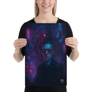 Póster Cyberpunk Cthulhu - Lovecraft Meets the Neon Void - Imagen 1 de 5