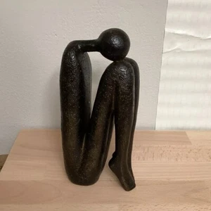 Harz Lukitas Denker Deko Buchstütze Buchstopper Bronze Halter Statue Dekor - Bild 1 von 8