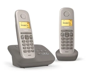 AL170A Duo Téléphone fixe sans fil DECT/GAP Répondeur Taupe Version Française - Photo 1/3