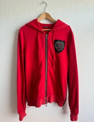 Balmain Paris Red Dragon Sweatjacke Hoodie RARE M - Bild 1 von 4